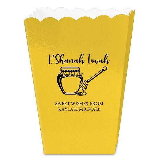L'Shanah Tovah Honey Pot Mini Popcorn Boxes